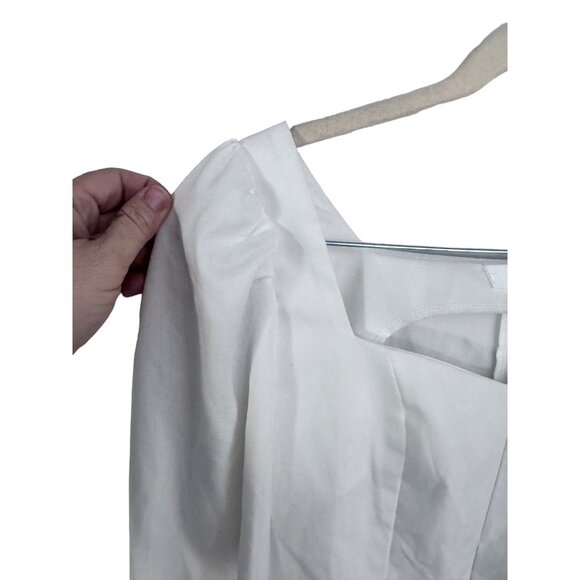 Storets long puff sleeve peplum fitted blouse size M victorian cottage clean - Picture 2 of 7